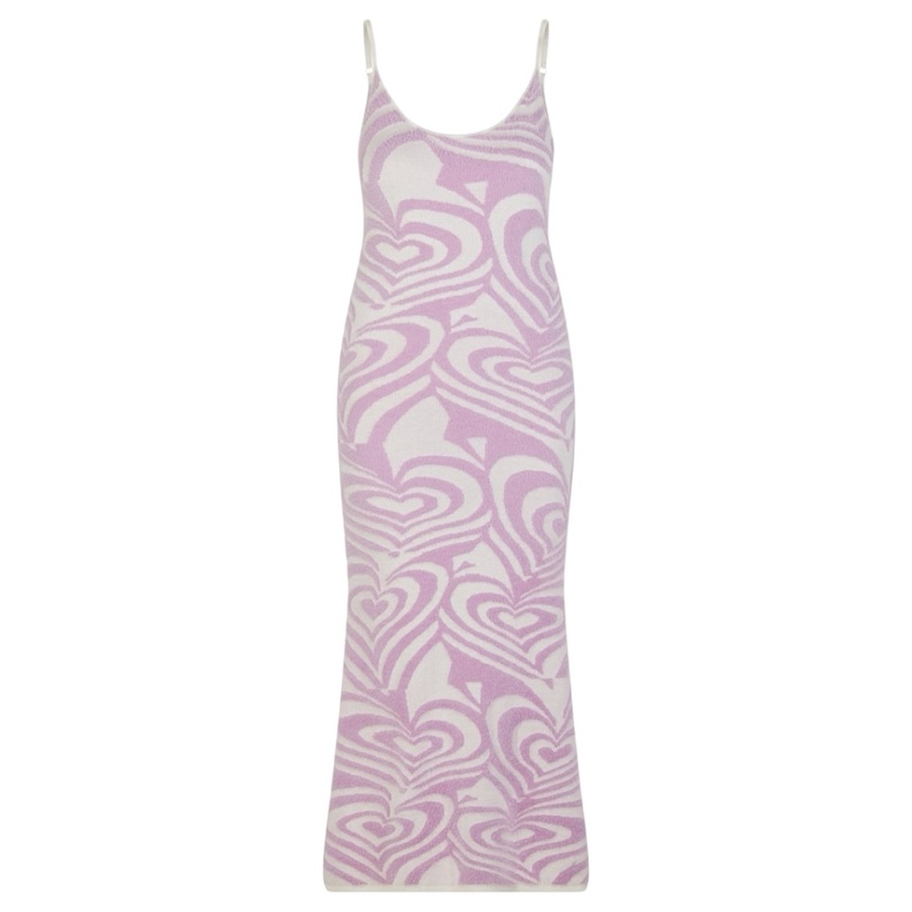 House of Sunny Groove Is In The Heart Hockney Midi Dress, Lavender Pink, XS, NWT